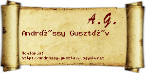 Andrássy Gusztáv névjegykártya