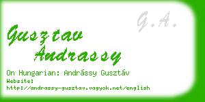 gusztav andrassy business card