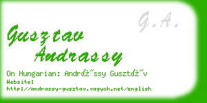 gusztav andrassy business card